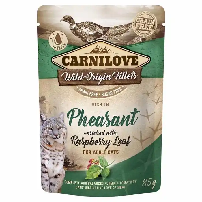 Rea Carnilove Våtfoder för Katt Wild Origin Fillets med Fasan & Hallonblad 85g